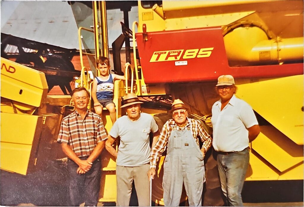 Derek on the new family combine, circa 1985.